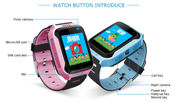 नई Q529 बच्चे स्मार्ट फोन रंग टच स्क्रीन एलबीएस जीपीएस स्मार्ट घड़ी कैमरा समारोह के साथ