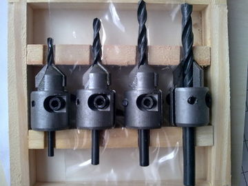 लकड़ी ड्रिलिंग के लिए टीसी-004V हाथ उपकरण भागों 4PCS TCT कार्बाइड इत्तला दे दी Countersink ड्रिल बिट्स