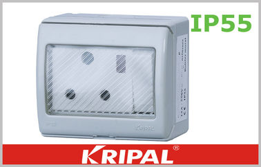 दक्षिण अफ्रीका आउटडोर प्लग सॉकेट / 15 amp दौर पिन सॉकेट 250V