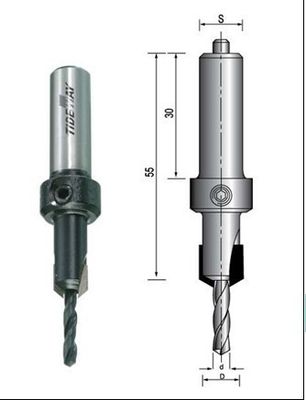 कस्टम टिकाऊ माइक्रो - अनाज कार्बाइड TCT countersink बिट्स
